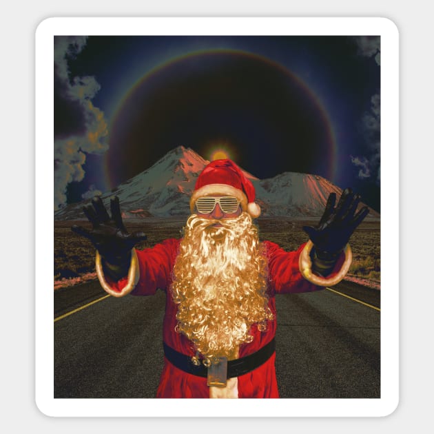 Evil Santa Sticker by Trippyarts Store